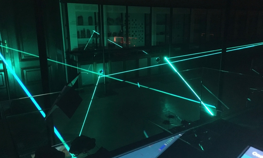 Blauw en groene lasers